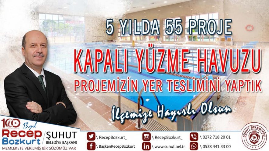 Şuhut Kapalı Yüzme Havuzu Projemizin Yer Teslimini Gerçekleştirdik