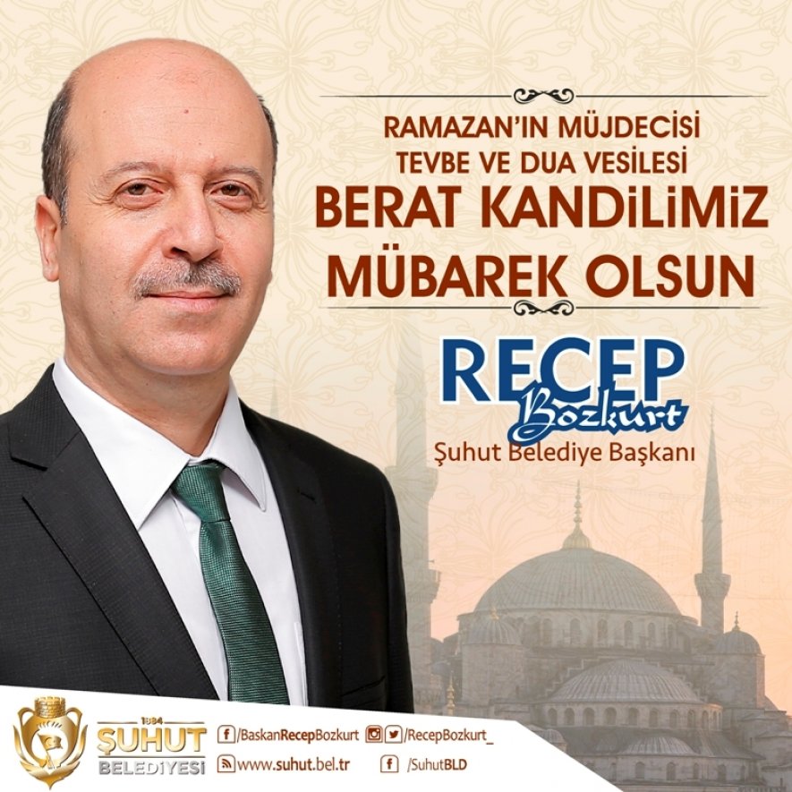 Başkan Bozkurt'tan Berat Kandili Mesajı