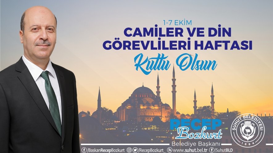 Başkan Bozkurt'tan, Camiler ve Din Görevlileri Haftası Mesajı