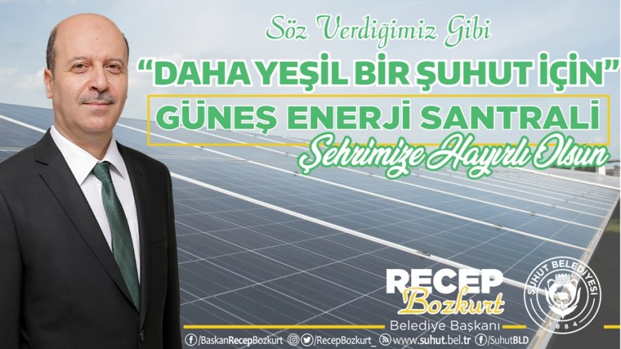 Güneş Enerji Santrali İlçemize Hayırlı Uğurlu Olsun.
