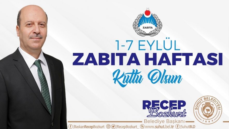Başkan Bozkurt'tan Zabıta Haftası Mesajı
