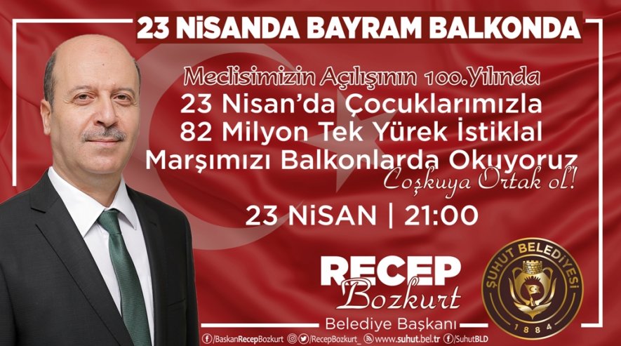 23 Nisan'da Bayram Balkonda