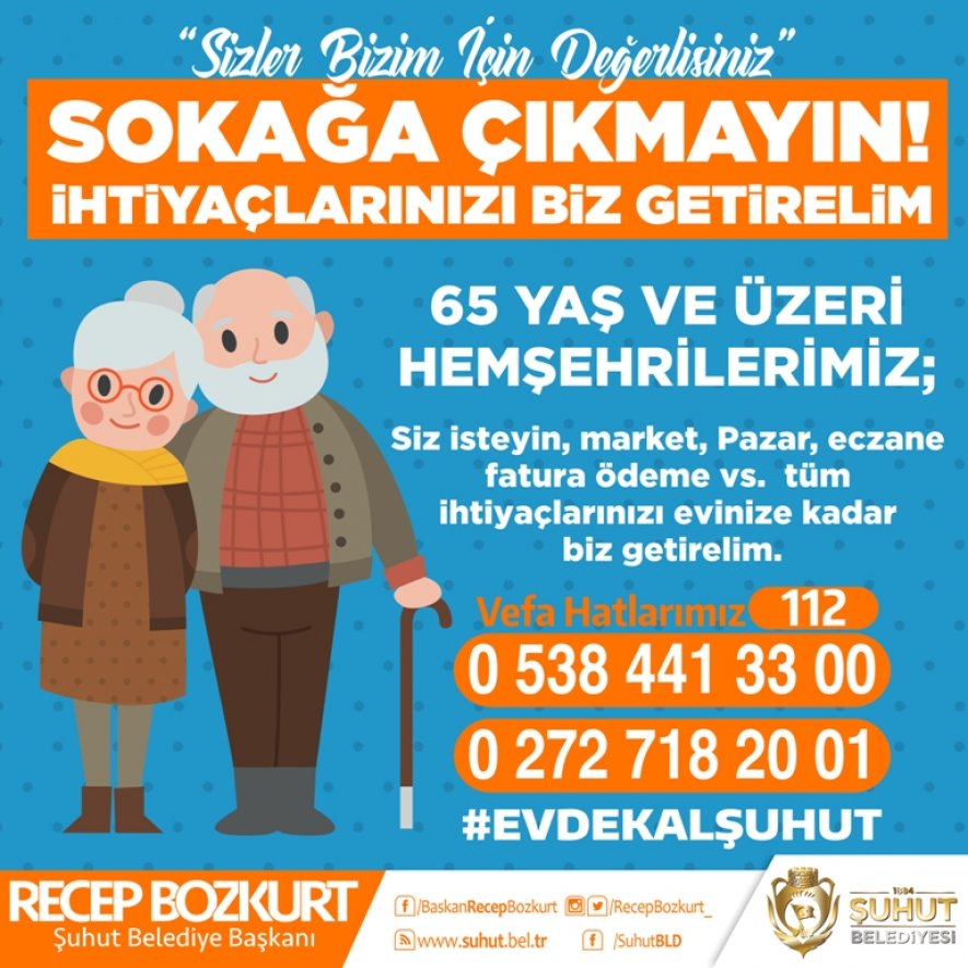 Sokağa Çıkmayın İhtiyaçlarınızı Biz Getirelim..