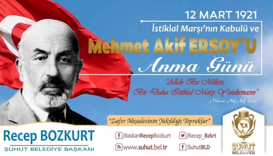 Başkan Bozkurt'tan 12 Mart İstiklal Marşının Kabulü Mesajı