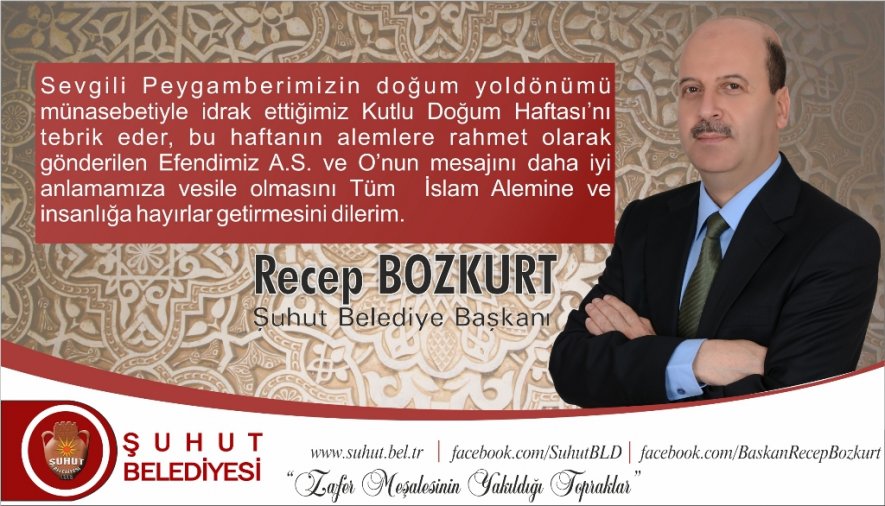 Başkan Bozkurt, Kutlu Doğum Haftası Mesajı