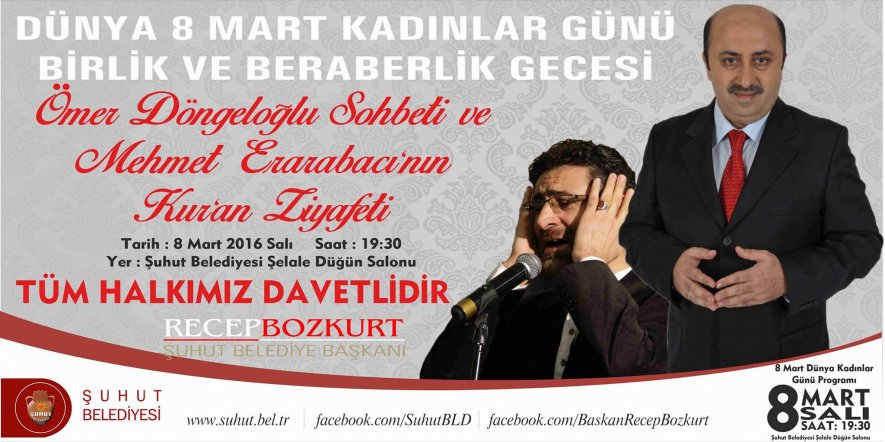 Ömer Döngeloğlu Şuhut'a Geliyor.