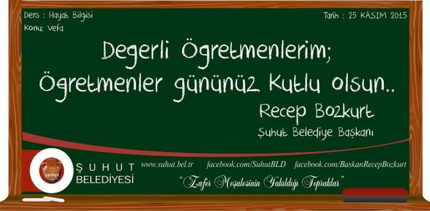 Başkan Bozkurt'un, 24 Kasım Öğretmenler Günü Mesajı