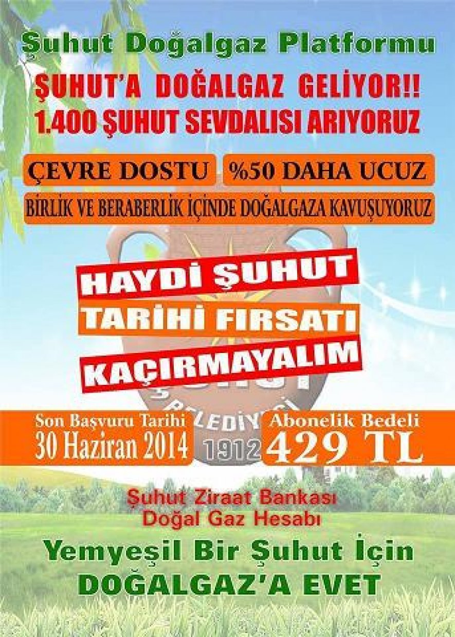 DOĞALGAZ İÇİN 1407 ABONE YETERLİ