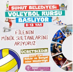  ŞUHUT’TA ÜCRETSİZ VOLEYBOL KURSU BAŞLIYOR
