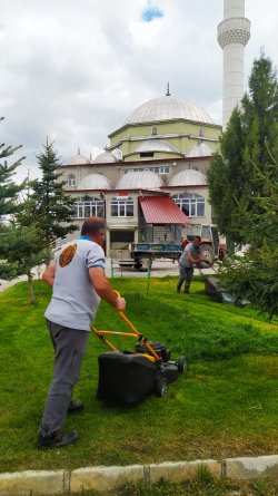 İlçemiz geneli çim biçme ve bakım onarım çalışmalarımız devam ediyor