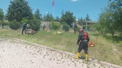 ŞUHUT’TA PARK VE YEŞİL ALANLARDA YOĞUN ÇALIŞMA