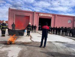 BELEDİYE PERSONELLERİMİZE YANGIN EĞİTİMİ VERİLDİ