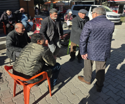 BAŞKAN ÖZAŞKIN ÇARŞI ESNAFINI ZİYARET ETTİ  