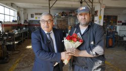 BAŞKAN ÖZAŞKIN, AHİLİK HAFTASI’NDA SANAYİ ESNAFINI ZİYARET ETTİ