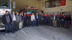 BAŞKANIMIZ ÖZAŞKIN, İTFAİYE HAFTASI’NDA EKİPLERİ ZİYARET ETTİ