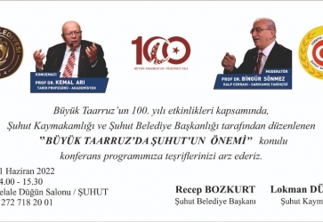 100.Yıl Etkinlikleri Şuhut'ta Büyük Taarruzun Önemi Konferansı İle Devam Etti