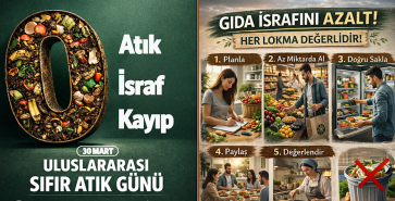 30 MART ULUSLARARASI SIFIR ATIK GÜNÜ’NDE TEMA: GIDA İSRAFI