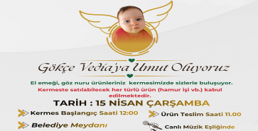 ŞUHUT’TA GÖKÇE BEBEK İÇİN KERMES DÜZENLENECEK